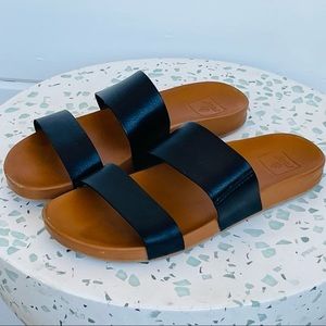 Reef Cushion Vista Sandals - BLACK/NATURA | 7